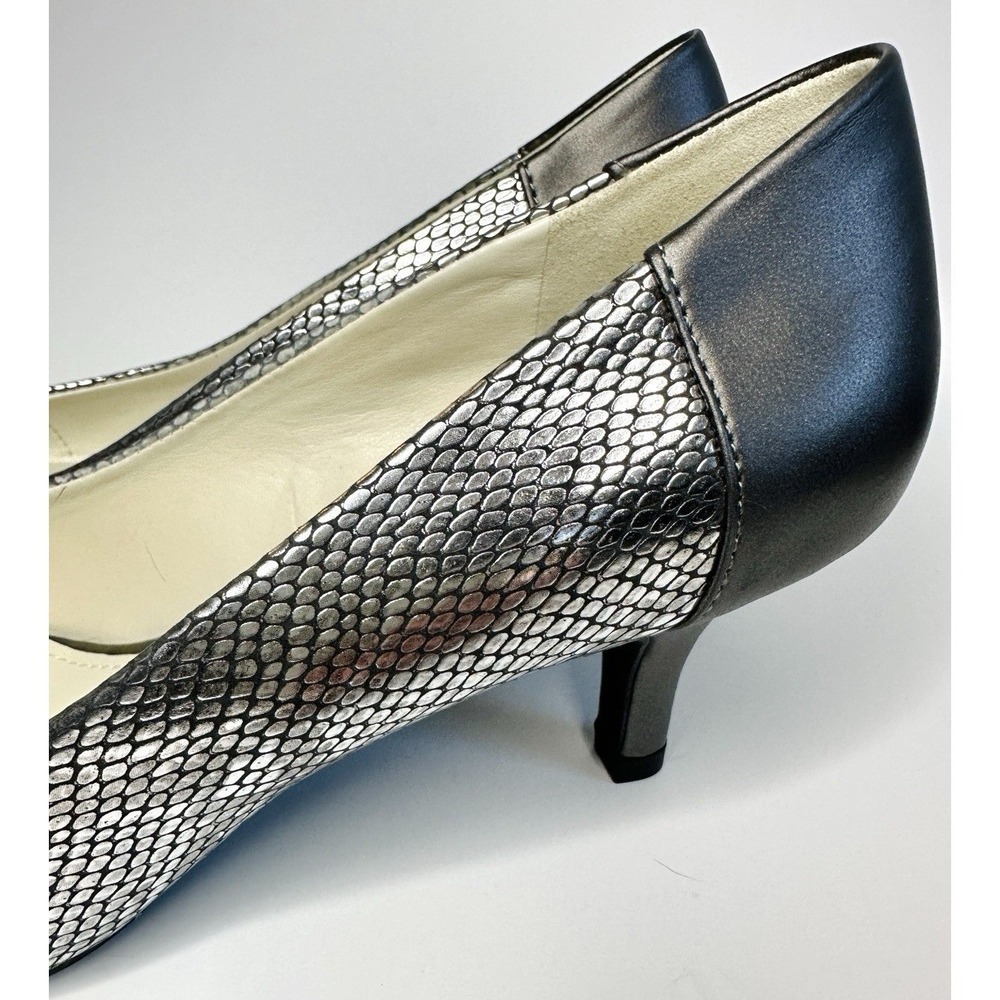 Anne Klein iflex Women's Pumps Size 8.5 M Pewter Black Multi Snakeskin Print NEW - Picture 6 of 9